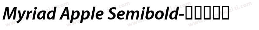 Myriad Apple Semibold字体转换